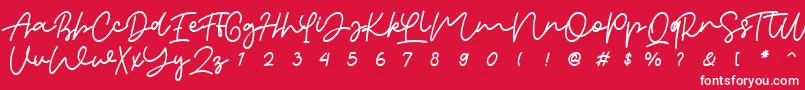 orabelle Font – White Fonts on Red Background