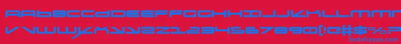 Шрифт oramac – синие шрифты на красном фоне