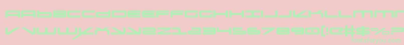 oramac-Schriftart – Grüne Schriften auf rosa Hintergrund