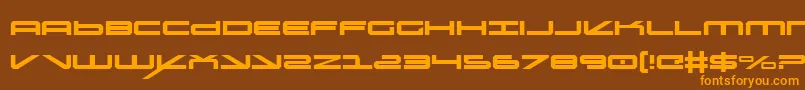 oramac Font – Orange Fonts on Brown Background