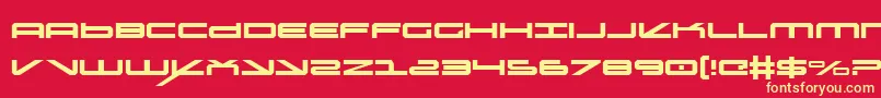 oramac Font – Yellow Fonts on Red Background