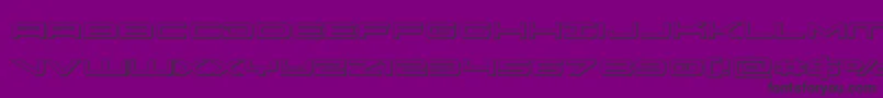 oramac3d-Schriftart – Schwarze Schriften auf violettem Hintergrund