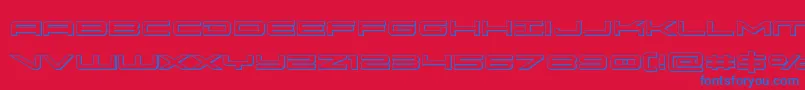 oramac3d Font – Blue Fonts on Red Background