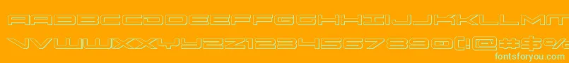 フォントoramac3d – オレンジの背景に緑のフォント