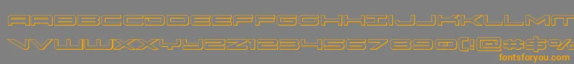 oramac3d-Schriftart – Orangefarbene Schriften auf grauem Hintergrund