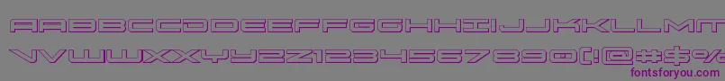 oramac3d Font – Purple Fonts on Gray Background