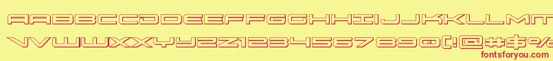 oramac3d Font – Red Fonts on Yellow Background