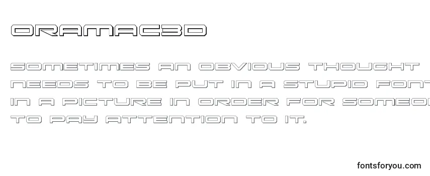 Обзор шрифта Oramac3d