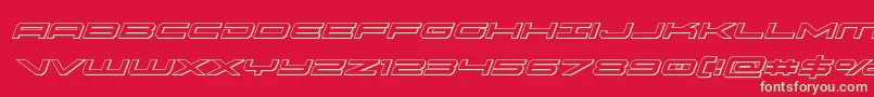 oramac3dital Font – Green Fonts on Red Background