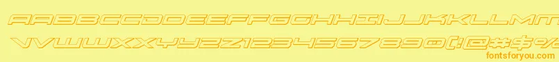 Police oramac3dital – polices orange sur fond jaune
