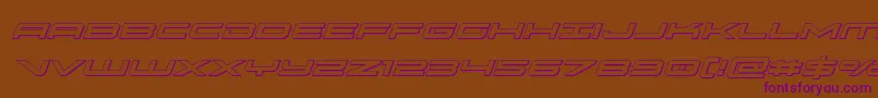 oramac3dital Font – Purple Fonts on Brown Background