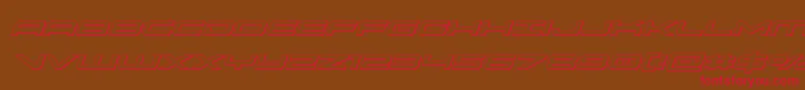 oramac3dital Font – Red Fonts on Brown Background
