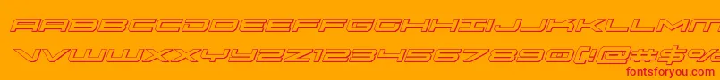 oramac3dital Font – Red Fonts on Orange Background