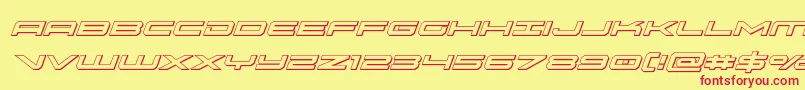 oramac3dital Font – Red Fonts on Yellow Background