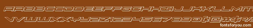 oramac3dital Font – White Fonts on Brown Background