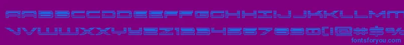 oramacchrome Font – Blue Fonts on Purple Background