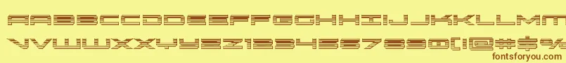 oramacchrome-fontti – ruskeat fontit keltaisella taustalla