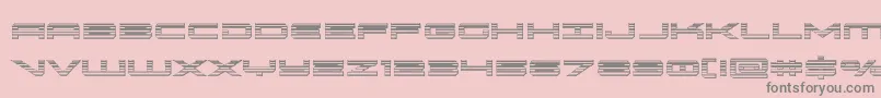 oramacchrome-fontti – harmaat kirjasimet vaaleanpunaisella taustalla