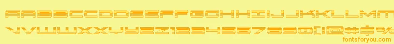 oramacchrome Font – Orange Fonts on Yellow Background