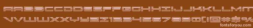 oramacchrome-fontti – vaaleanpunaiset fontit ruskealla taustalla