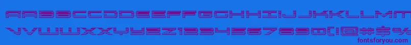 oramacchrome Font – Purple Fonts on Blue Background