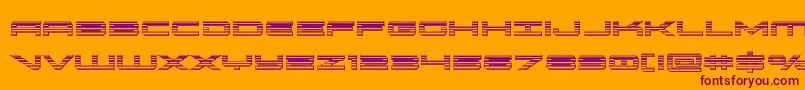 oramacchrome Font – Purple Fonts on Orange Background