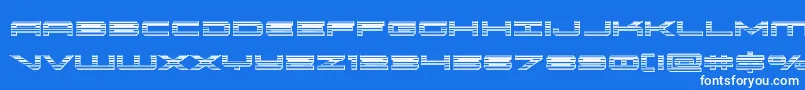 oramacchrome Font – White Fonts on Blue Background
