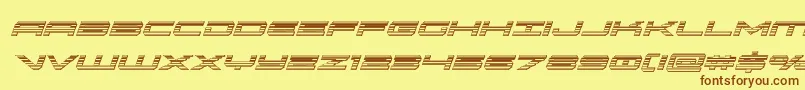oramacchromeital Font – Brown Fonts on Yellow Background