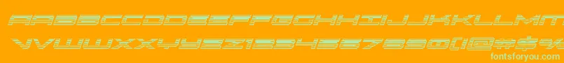 oramacchromeital Font – Green Fonts on Orange Background