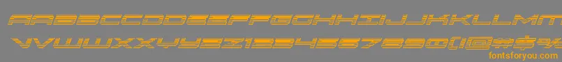 oramacchromeital Font – Orange Fonts on Gray Background