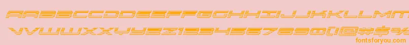 oramacchromeital Font – Orange Fonts on Pink Background