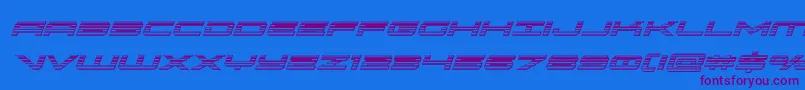 oramacchromeital Font – Purple Fonts on Blue Background