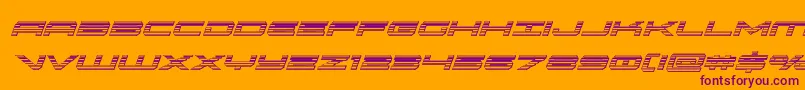 oramacchromeital Font – Purple Fonts on Orange Background