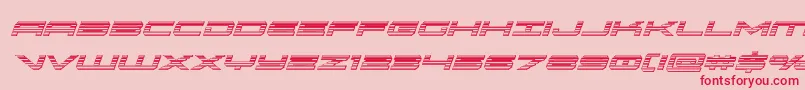 oramacchromeital-Schriftart – Rote Schriften auf rosa Hintergrund