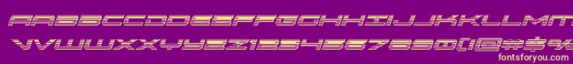 oramacchromeital Font – Yellow Fonts on Purple Background