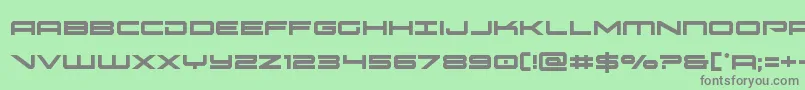 フォントoramaccond – 緑の背景に灰色の文字