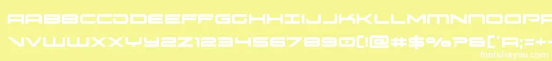 Шрифт oramaccond – белые шрифты на жёлтом фоне