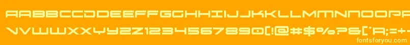 oramaccond Font – Yellow Fonts on Orange Background