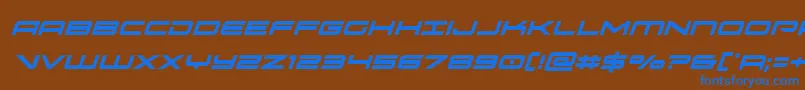 oramaccondital Font – Blue Fonts on Brown Background
