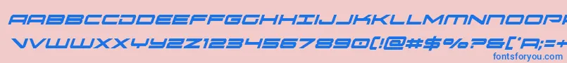 oramaccondital Font – Blue Fonts on Pink Background