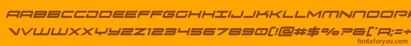oramaccondital Font – Brown Fonts on Orange Background