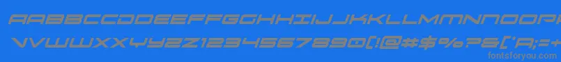 Weitere Informationen zur oramaccondital-Schriftart oramaccondital-Schriftart – Graue Schriften auf blauem Hintergrund