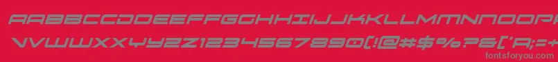 oramaccondital Font – Gray Fonts on Red Background