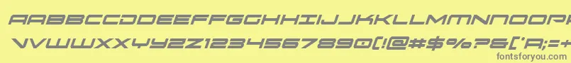 oramaccondital Font – Gray Fonts on Yellow Background