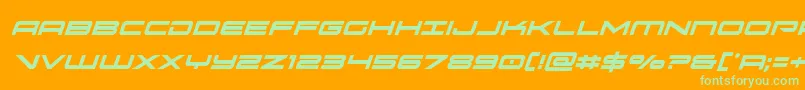 oramaccondital Font – Green Fonts on Orange Background