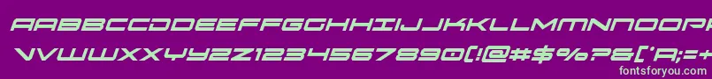 oramaccondital Font – Green Fonts on Purple Background