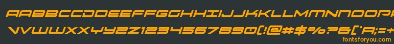 oramaccondital Font – Orange Fonts on Black Background