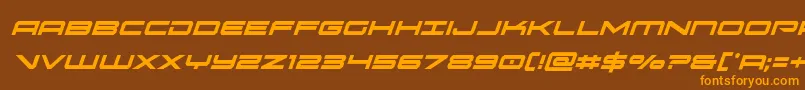 oramaccondital Font – Orange Fonts on Brown Background