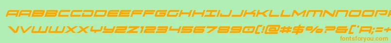 oramaccondital Font – Orange Fonts on Green Background