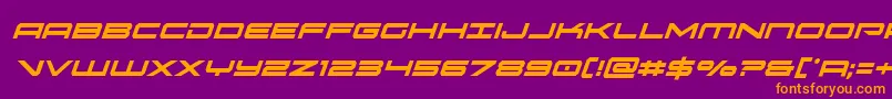 oramaccondital Font – Orange Fonts on Purple Background